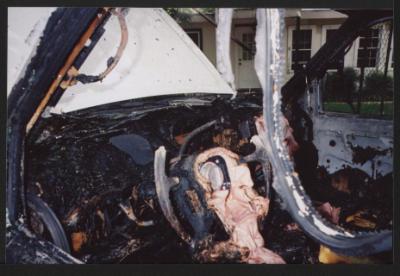 Driver's air bag after fire